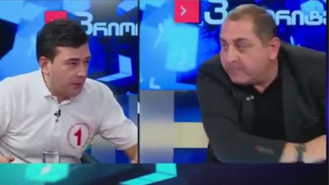 Live im TV: Georgische Politiker prügeln sich